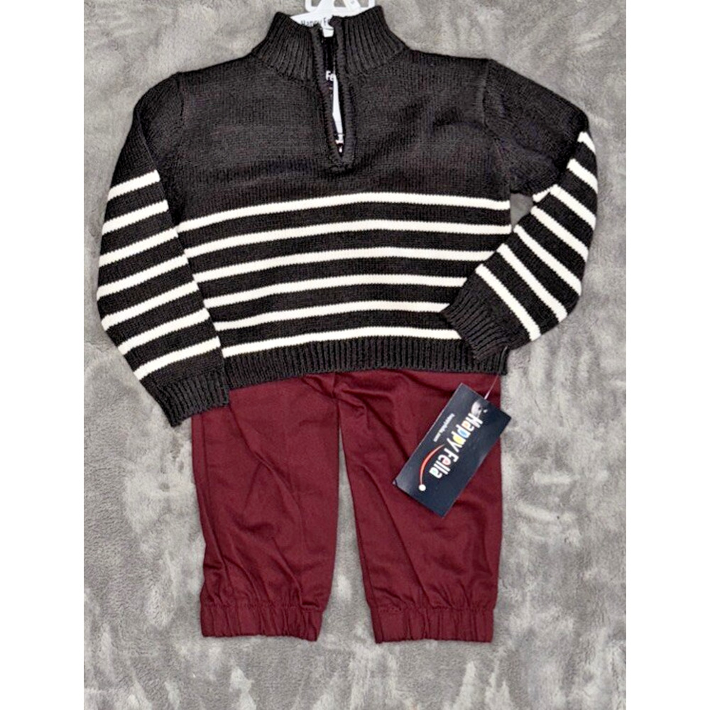 Happy Fella Boys Size 12‎ month two piece Sweater And Pants
